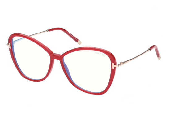 Tom Ford FT5769-B 077 Fuxia/Clear Blue Light Block 56mm