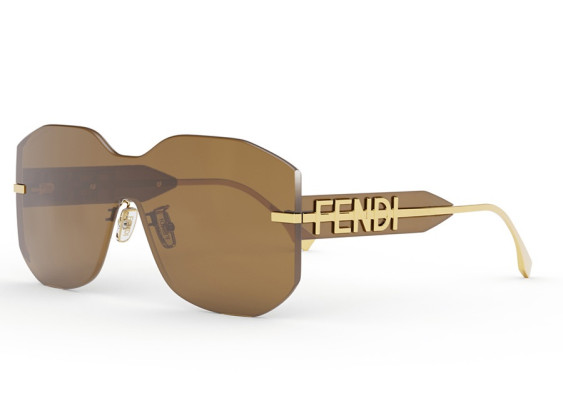 Fendi FE40067U 30E Transparent Brown/Gold/Brown