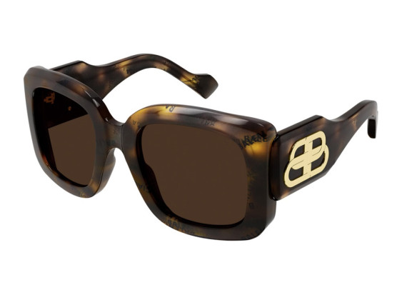 Balenciaga BB0069S 007 Havana/Brown