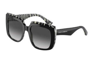 Dolce & Gabbana DG4414 33728G Top Black On Zebra/Grey Gradient