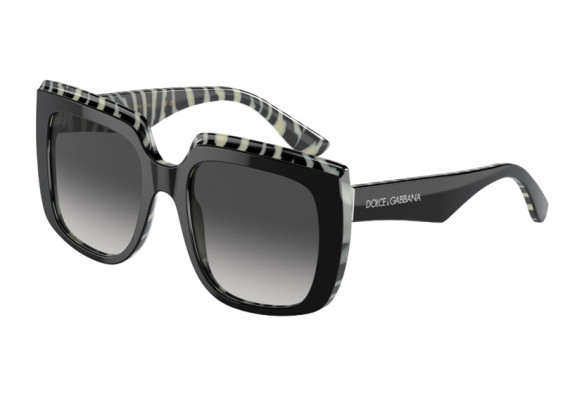 Dolce & Gabbana DG4414 33728G Top Black On Zebra/Grey Gradient