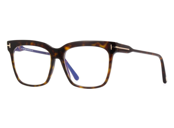 Tom Ford FT5768-B 052 Dark Havana/Clear Blue Light Block 54mm