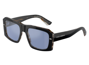 Dolce & Gabbana DG4430F 34031U Black On Grey Havana/Light Blue Mirror Silver