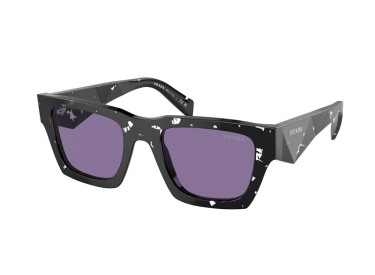 Prada PRA06S 15O50B Tortoise Black Crystal/Violet Mirror Internal Silver