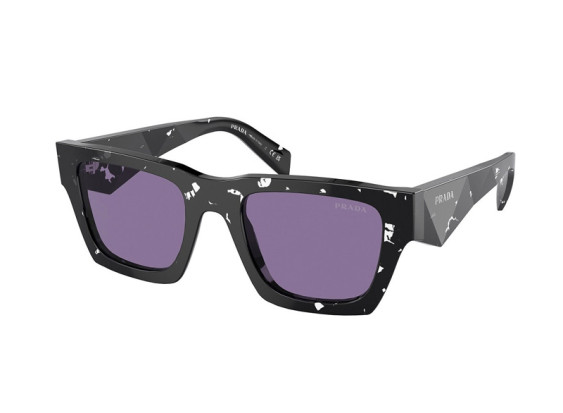 Prada PRA06S 15O50B Tortoise Black Crystal/Violet Mirror Internal Silver