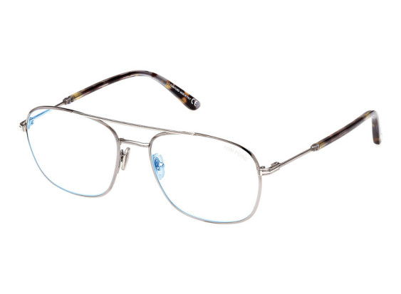 Tom Ford FT5830-B 008 Shiny Dark Gunmetal Blue Block 54mm