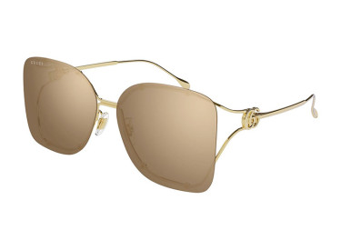 Gucci GG1713SA 003 Gold/Light Brown Silver Mirror