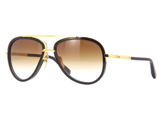 Dita MACH-TWO-DRX-2031-B-60 Shiny 18K Gold - Black / Brown to Clear-AR