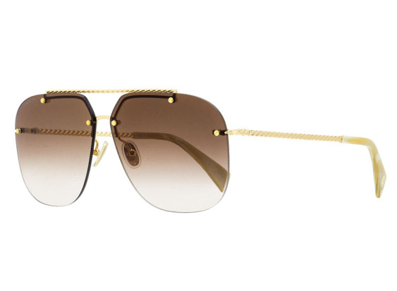 Lanvin LNV108S 740 Gold / Gradient Brown