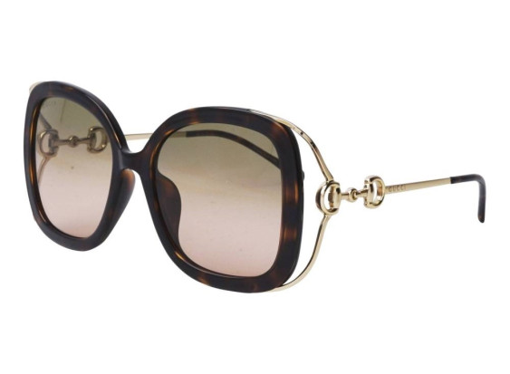 Gucci GG1021S 001 Dark Havana/Double Gradient Green/Nude