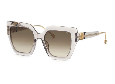 Philipp Plein SPP064S 03GU Transparent Grey/Green Gradient