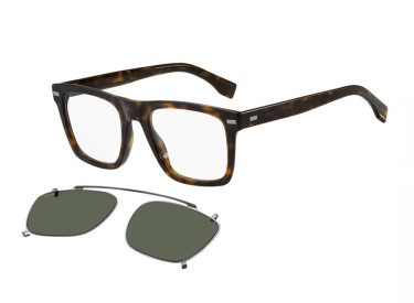 Hugo Boss BOSS 1445/CS 0086 QT Havana with Grey Clip-On/Green