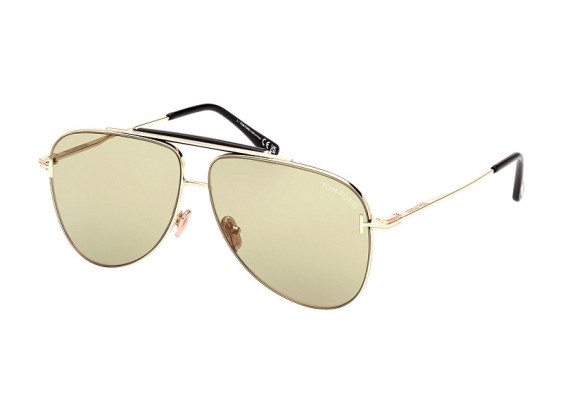 Tom Ford FT1018 28N Shiny Rose Gold/Black/Green