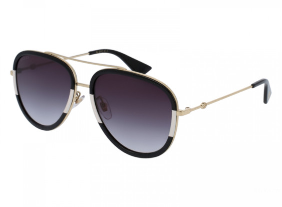 Gucci GG0062S 006 Black Gold/Grey