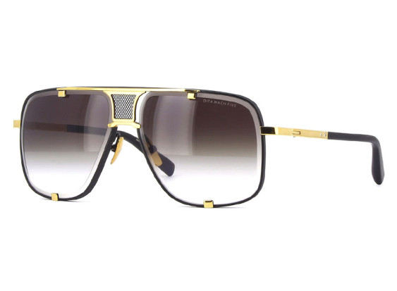 Dita MACH-FIVE DRX-2087-A  Matte Black/Yellow Gold/Dark Grey to Clear - AR