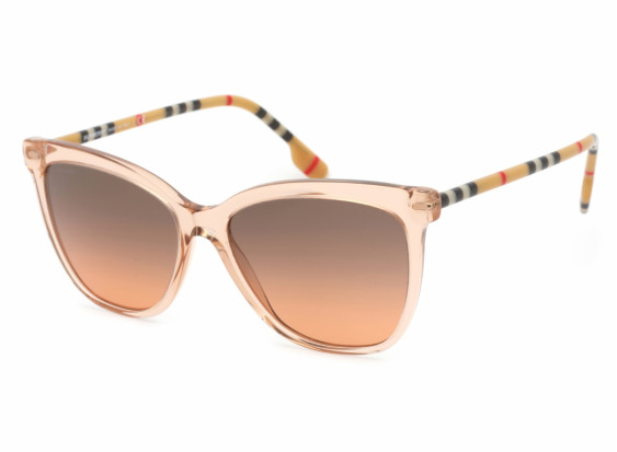 Burberry BE4308 400618 Transparent Peach Pink/Gradient Grey Orange