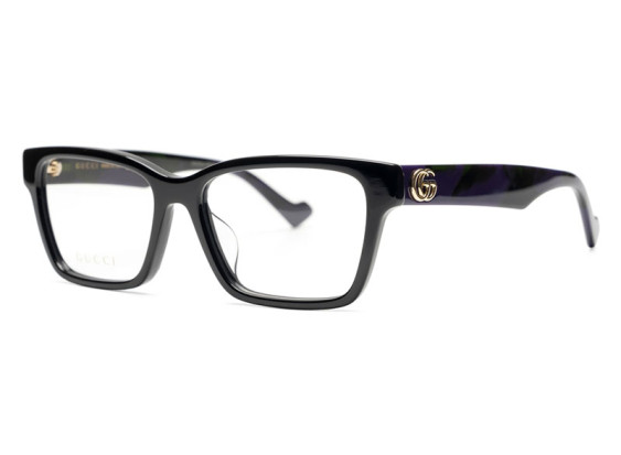 Gucci GG1476OK 003 Black/Purple And Green Havana 55mm