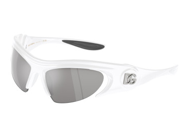 Dolce & Gabbana DG6192 33126G White/Light Grey Mirror Silver