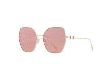 Fendi FE40033U 10U Gold/Dark Pink with Rose Micro FF Pattern