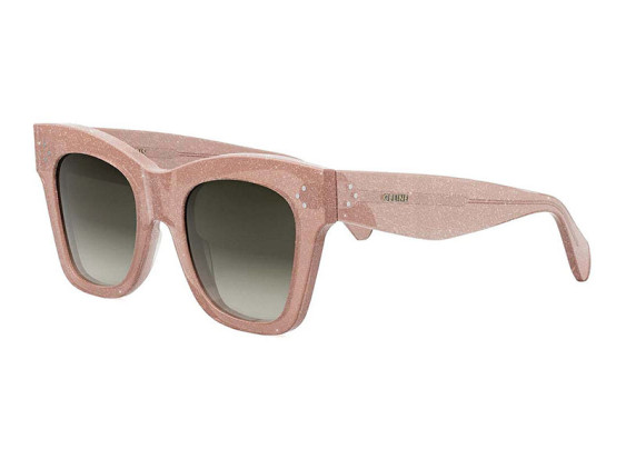 Celine CL4004IN 74F Shiny Milky Pink With Silver Glitter/Brown Gradient