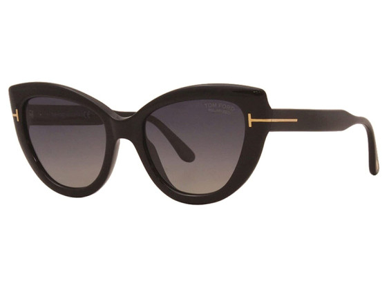 Tom Ford FT0762 01D Shiny Black/Smoke Polarized Gradient