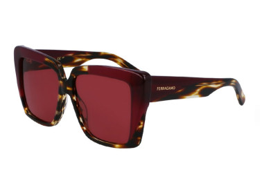 Salvatore Ferragamo SF1060SN 215 Triped Brown/Purple/Mauve