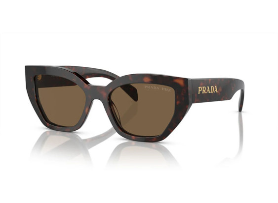 Prada PRA09S 16N5Y1 Briar Tortoise/Dark Brown Polarized