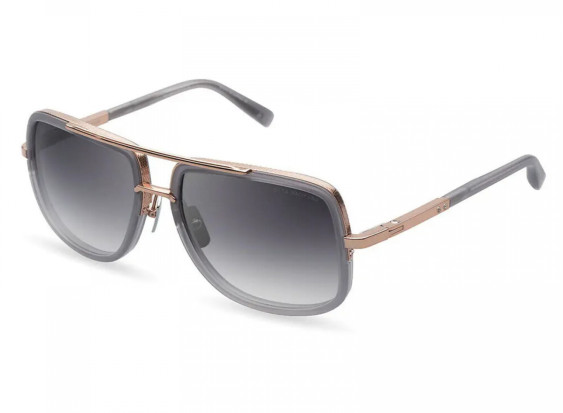 Dita MACH-ONE-DRX-2030-S-60  Satin Crystal Grey-Rose Gold / Dark Grey to Clear - AR