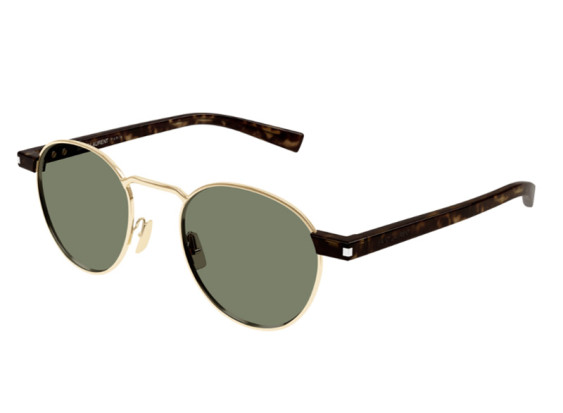 Saint Laurent SL707 002 Gold and Havana/Green