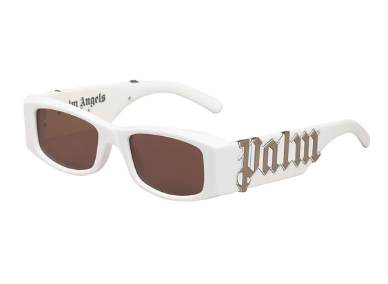 Palm Angels PERI001 SOLBRILLER 0160 White/Brown