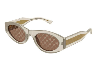 Gucci GG2065S 003 Transparent Yellow/Brown with Logo Mirror