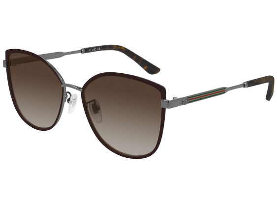 Gucci GG0589SK 002 Ruthenium/Brown Gradient