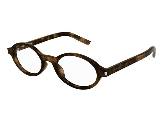 Saint Laurent SL751JEANNE OPT 003 Shiny Havana/Clear Blue Light Block 50mm