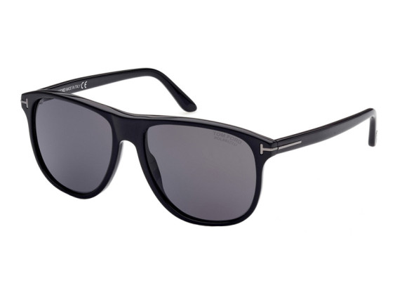 Tom Ford FT0905-N 01D Shiny Black/Polarized Smoke