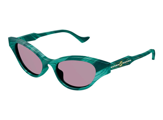 Gucci GG1298S 003 Striped Green/Violet
