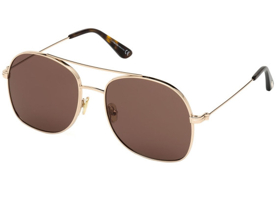 Tom Ford FT0758 28E Shiny Rose Gold / Brown