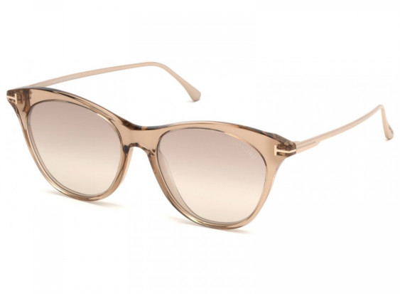 Tom Ford FT0662 45G Shiny Light Brown / Brown Mirror