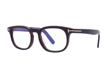 Tom Ford FT5930-D-B 052 Dark Havana/Clear Blue Light Block Lenses 52mm