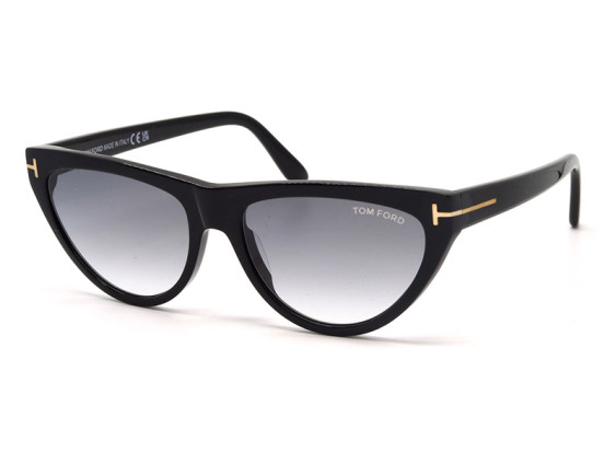 Tom Ford FT0990 01B Shiny Black/Gradient Smoke