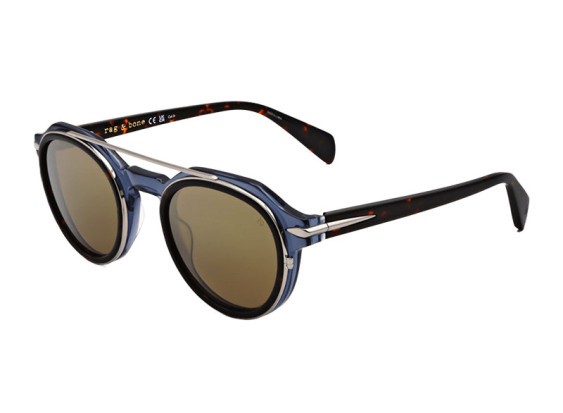 Rag & Bone RNB6006/S 0IPR VP Shiny Blue/Havana/Brown