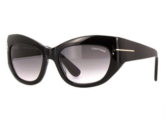 Tom Ford FT1065 01B Shiny Black/Gradient Smoke