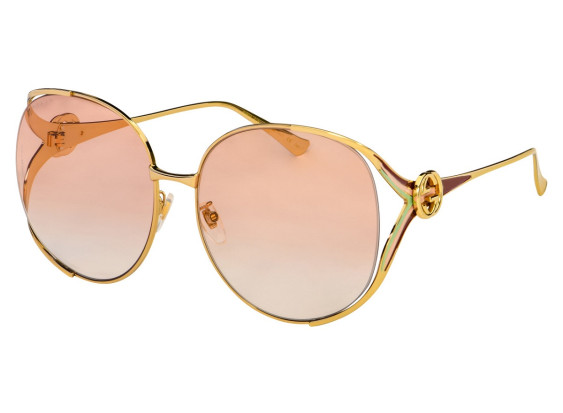 Gucci GG0225S 005 Gold/Orange Gradient