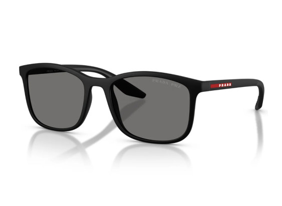 Prada PSA08S DG002G Rubbered Black/Dark Grey Polarized