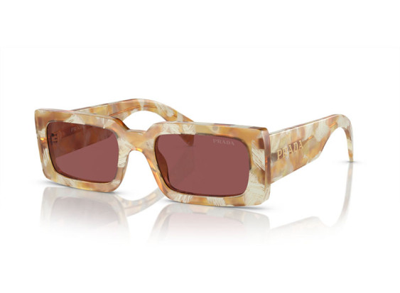 Prada PRA07S 19N08S Desert Tortoise/Dark Violet