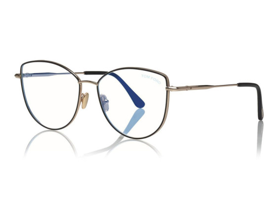 Tom Ford TF5667-B 005 Black Enamel/Rose Gold 55mm