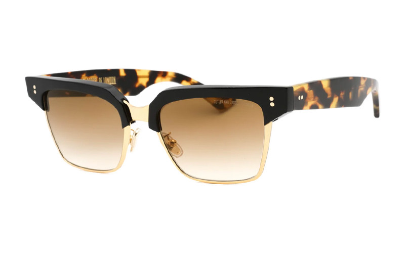 Cutler and Gross CG1348S 002 Black/Havana/Gold/Brown Gradient