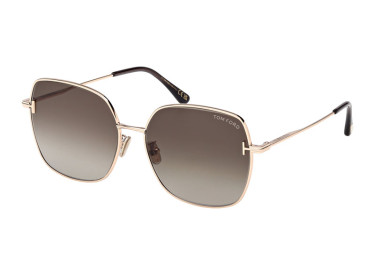 Tom Ford FT1250-K 28F Shiny Rose Gold/Brown Gradient
