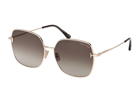 Tom Ford FT1250-K 28F Shiny Rose Gold/Brown Gradient