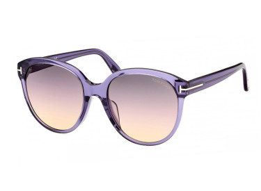 Tom Ford FT0957-D 83B Transparent Violet/Smoke to Sand Gradient