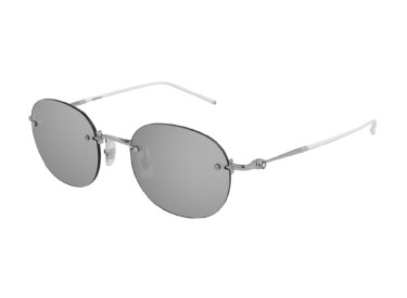 Montblanc MB0126S 010 Silver/White/Grey with Silver Mirror